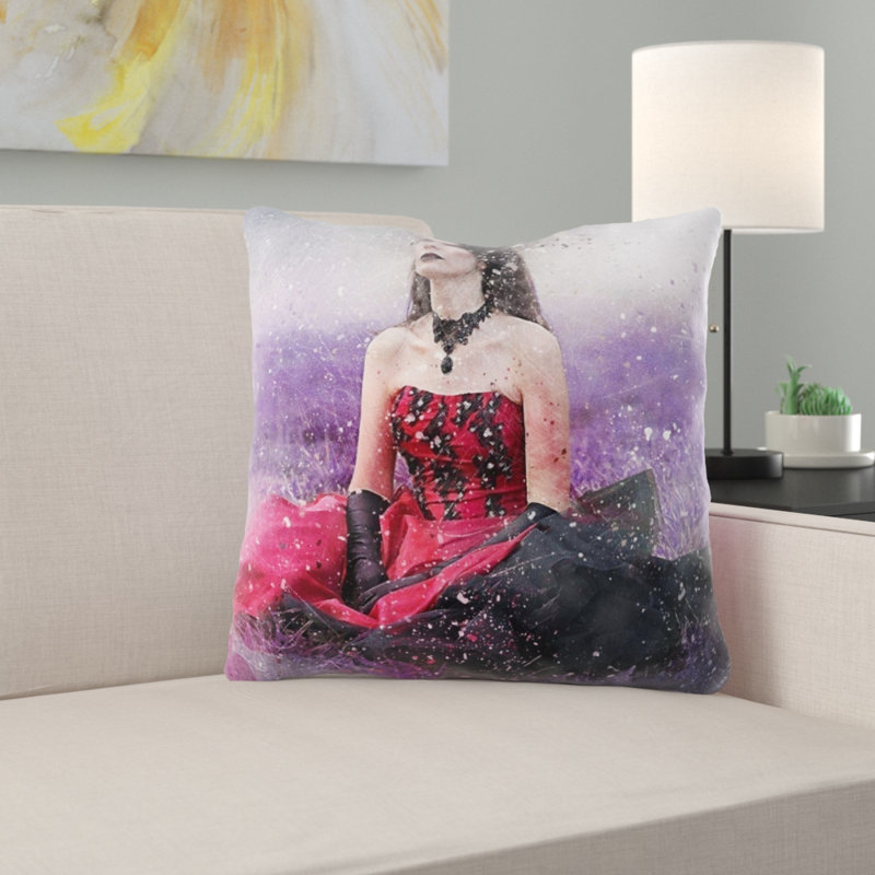 Coussin de fille fille Verrett, Microsuède, Intérieur