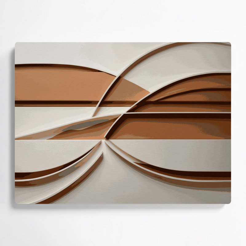 Minimalisme 21, art mural en métal brun, H 11 po x l 14 po