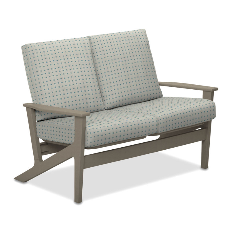 Chrisa 51.5'' Wide Loveseat with Cushions, Kuno Mineral, Textured Desert