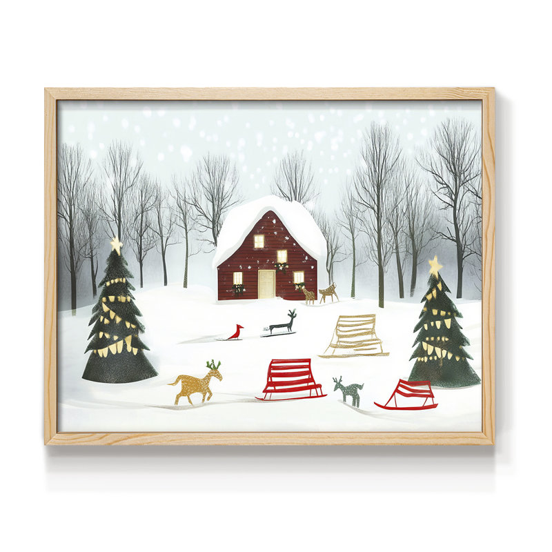 Art de Noël - XCIV - Reproduction encadrée - Restickable, H 16 po x l 20 po, Naturel