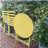 3 Piece Patio Bistro Set of Foldable Round Table and Chairs, Yellow-934952800