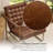 Nydia 32.28'' W32.28'' W Button Tufted Top-Grain Leather Upholstered Accent Armchair-2009402697