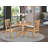 3 Piece Modern Dining Table Set Contains a Round Kitchen Table with Pedestal and 2 Dining Chairs, Oak-1906691710-1906691698-1906691696