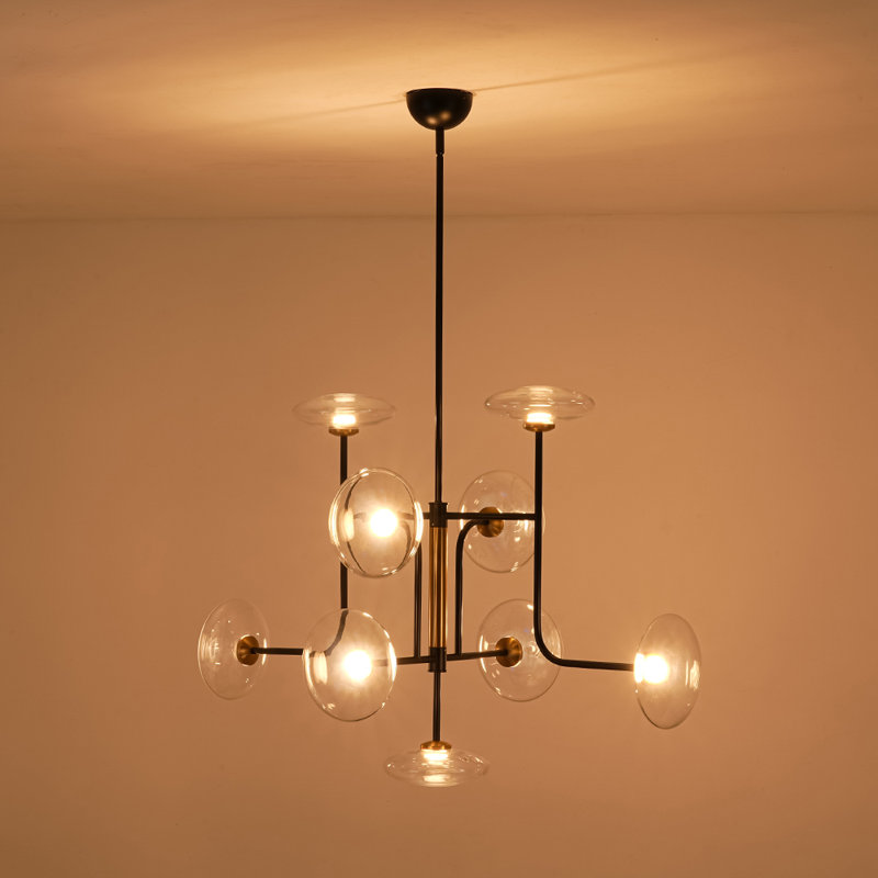 9-light Led  Glass Sputnik Chandelier