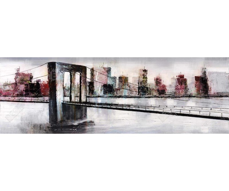 «Abstract Bridge Cityscape», art sur toile encadré moderne | Décoration