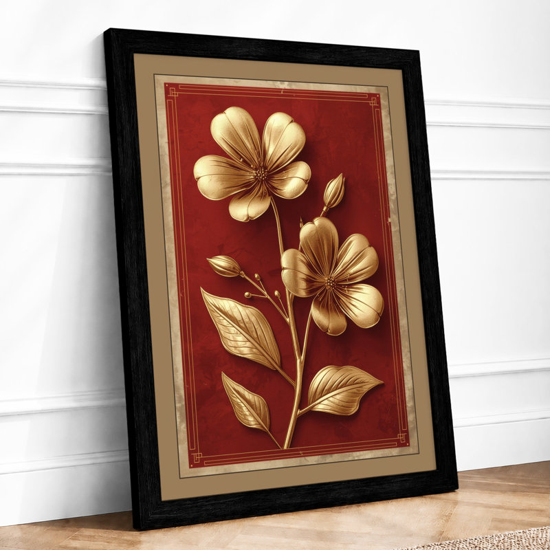 Golden Botanica Botanical - Print, Black, A4 - 29.7 x 21.0 cm