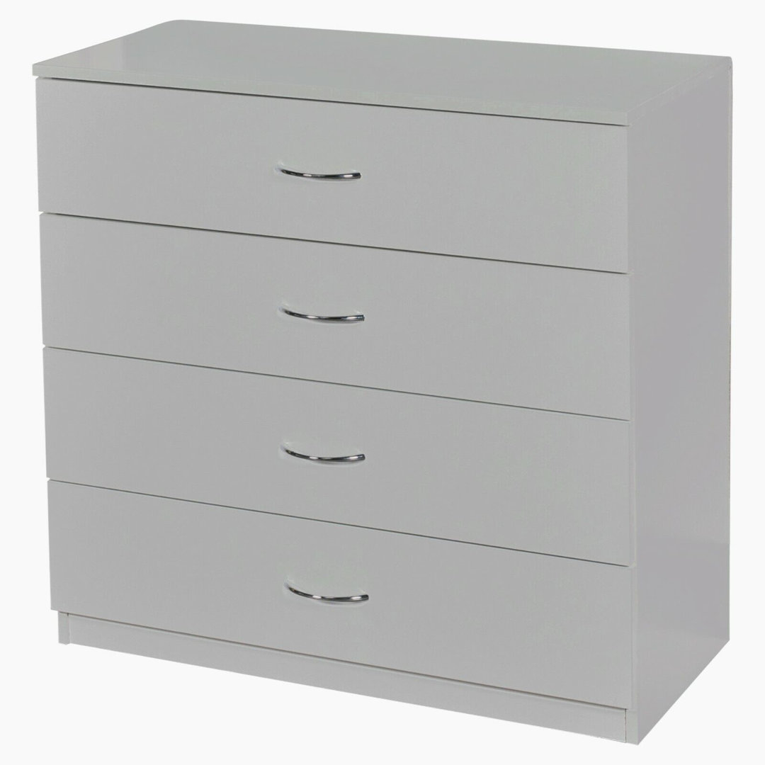 4 Drawer Chest Cabinets Grey Set