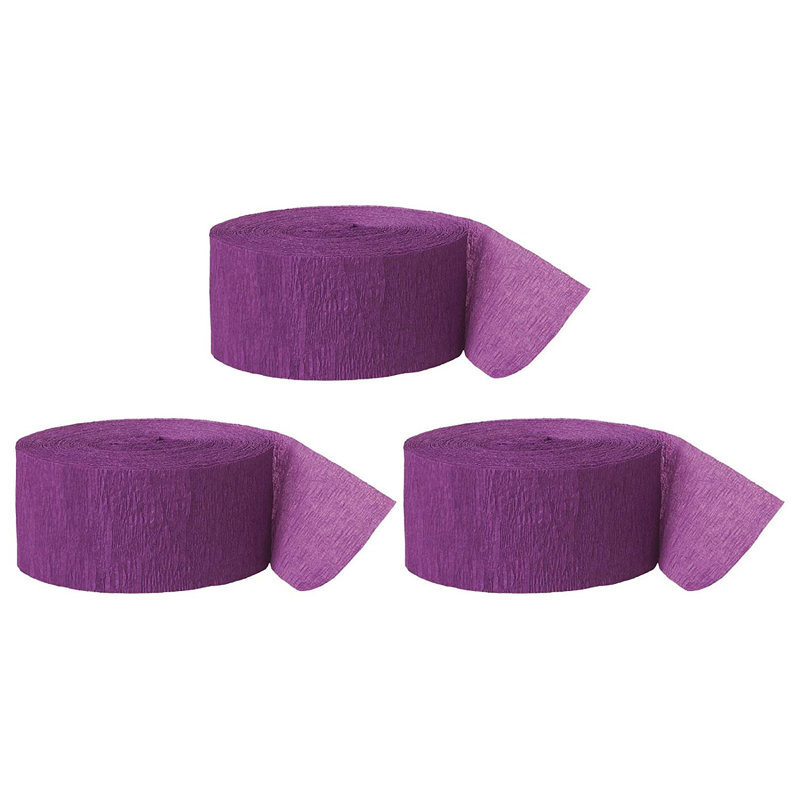 Décoration suspendue jetable en papier crêpes, Mauve