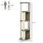 Modern Tall Corner Cat Tree - Large Multilevel Kitten Tower with Sisal Scratching Posts | Cream White Cat Furniture for Climbing & Playing