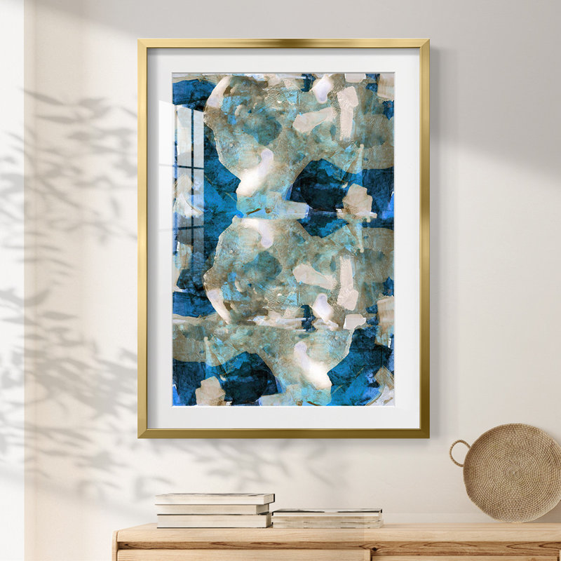Impasto II - impression encadrée, H 28,5 po x l 20,5 po, Doré