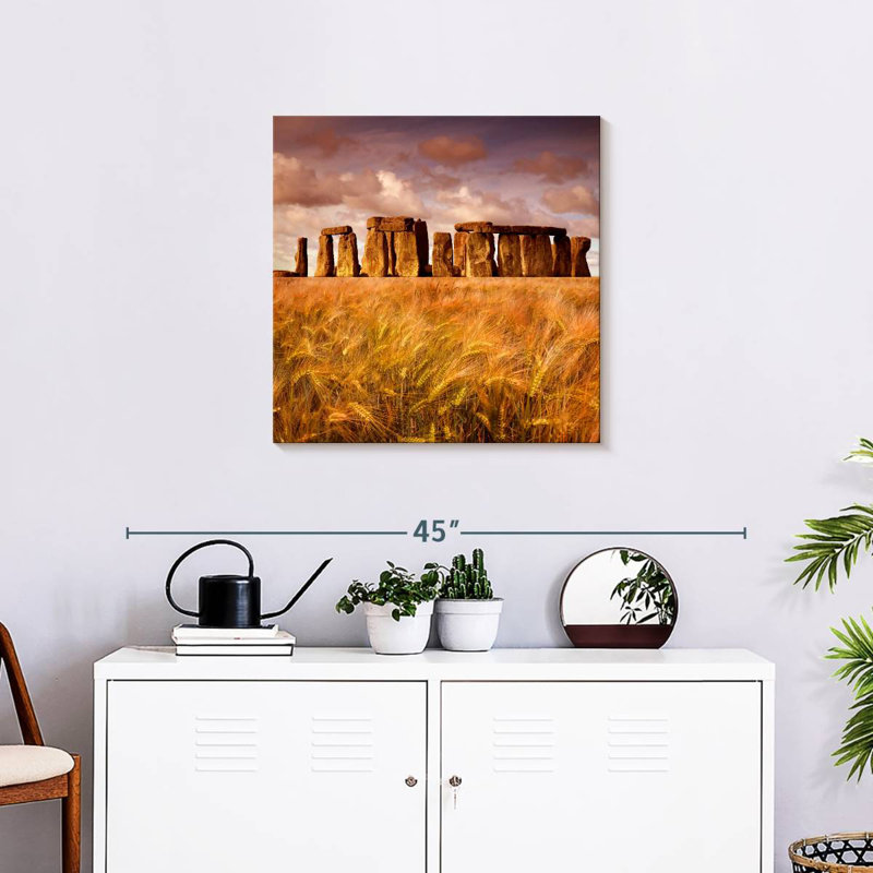 Keiri Wheat Field By The Stonehenge, 24" H x 24" W