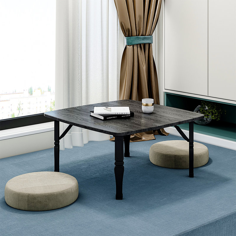Biehle Four Leg Coffee Table, 35cm H x 70cm W x 70cm D, Black