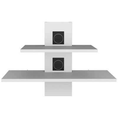 Modern White Shelf With Two Shelves For A Stylish And Functional Home