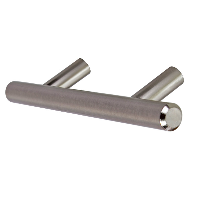 3.5 in. Satin Nickel Modern Bar Cabinet Pulls with Mounting Hardware (25-Pack)