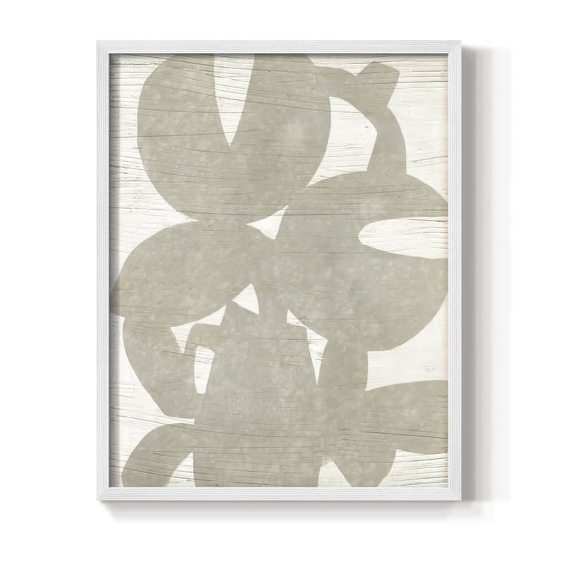 «Abstract Paper Bouquet I», reproduction encadrée - bois massif, H 21 po x l 17 po, Blanc