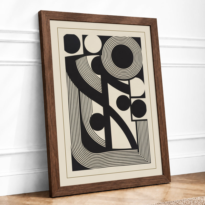 Rhythmic Geometry Geometric - Print, Walnut, A1 - 84.1 x 59.4 cm