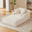 Chaise longue rembourrée en velours côtelé Corduroy-130370348