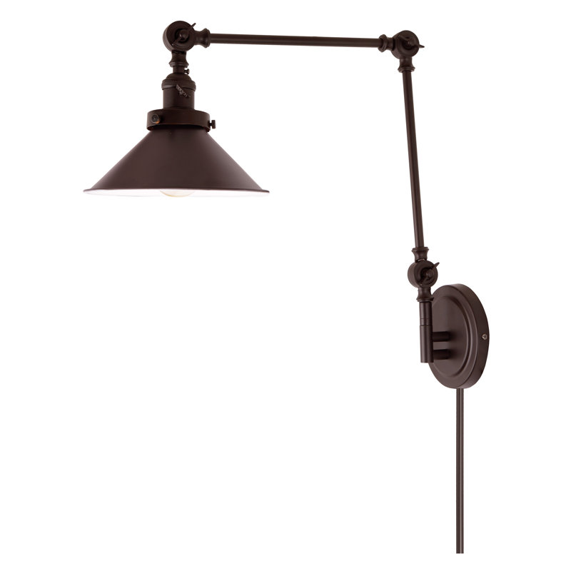 Martucci Plug-in Swing Arm Sconce, Oil Rubbed Bronze