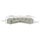 Daylen 5 - Piece Modular Upholstered Corner Sectional