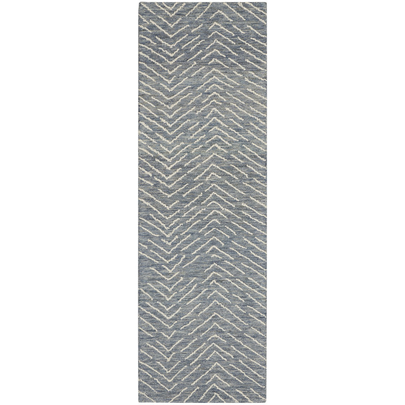 Tapis indigo, Tapis de couloir 2 pi 3 po x 7 pi 6 po
