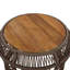 Table d'appoint ronde en bois d'acacia avec structure en corde tressée, capacité de 68 kg, aucun assemblage requis, résistante aux intempéries pour une utilisation intérieure et extérieure-1201246871
