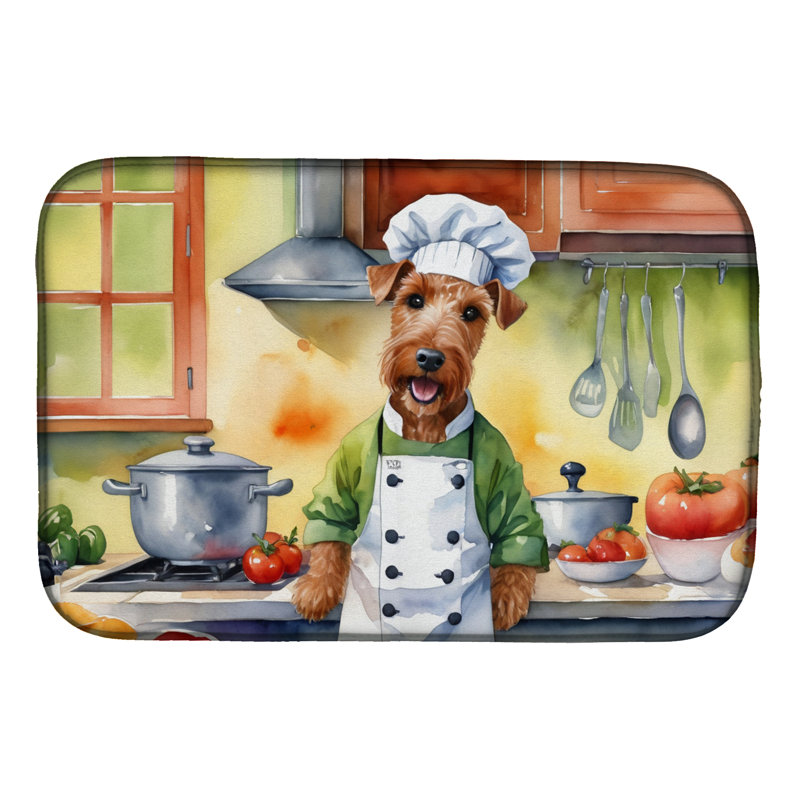Irish Terrier The Chef Dish Drying Mat