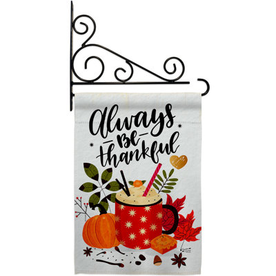 Double Sided 18.5'' H x 13'' W Polyester Thanksgiving Flag Set