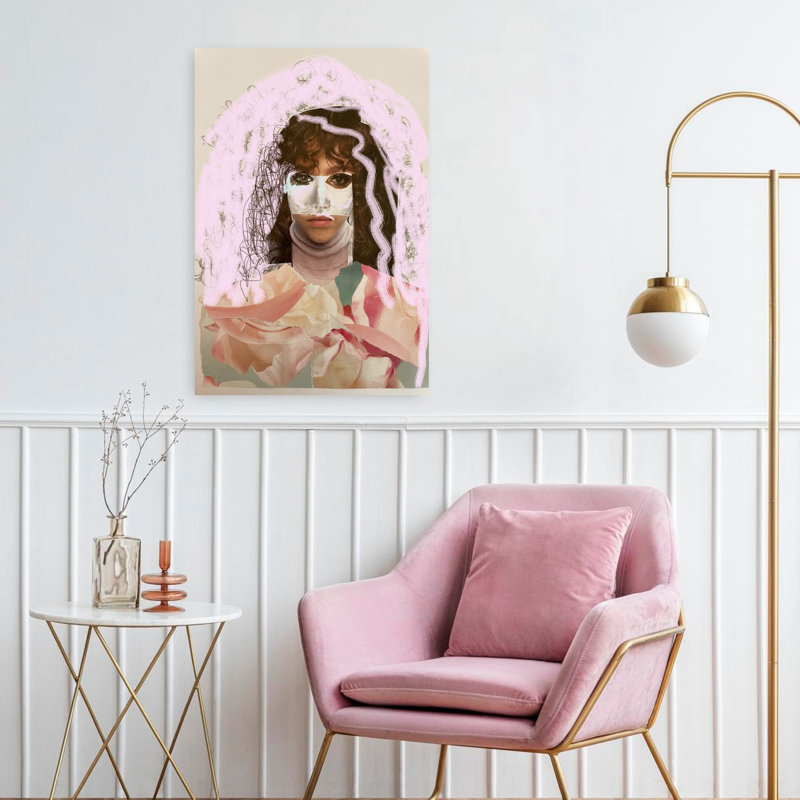 Portrait Contemporary Rose Wall Art Print, 60.96cm H x 40.64cm W