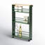 Tower Yamazaki Home Rolling Slim Storage Three Tier Utility Cart With Handle, Steel, Handle, Wheels-105474261