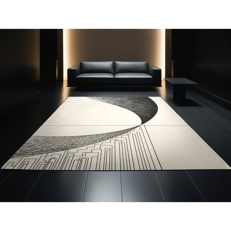Tapis à motif géométrique doux et moelleux en spirale Golden Ratio, 2 x 5