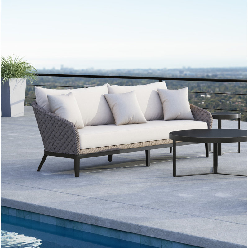 Marbella Patio Sofa With Cushions, Dupione Celeste Sunbrella®