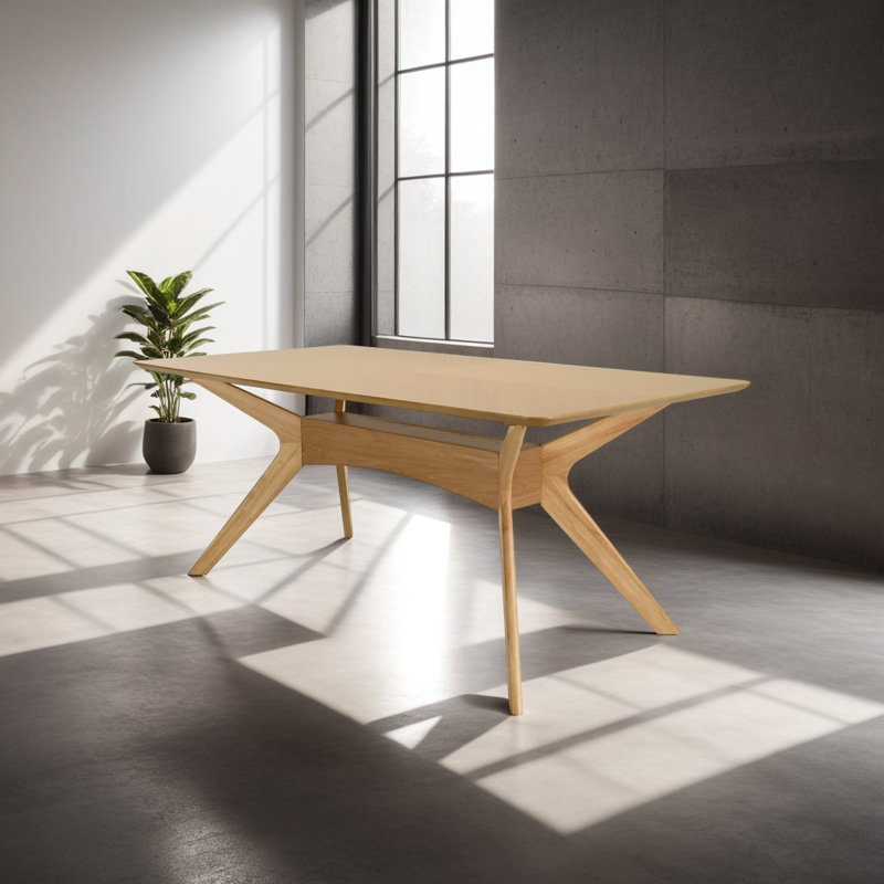 Etheriu Indoor Oak and Wood Dining Table, Natural