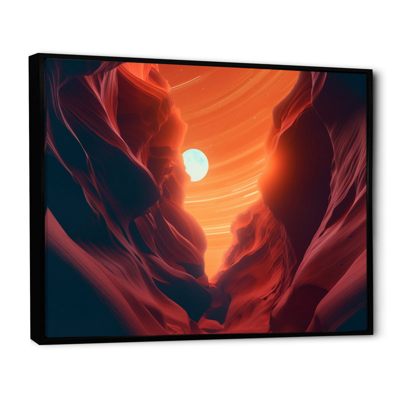 «Upper Antelope Canyon II», reproduction sur toile, H 16 po x l 32 po x P 1 po, Cadre flottant noir