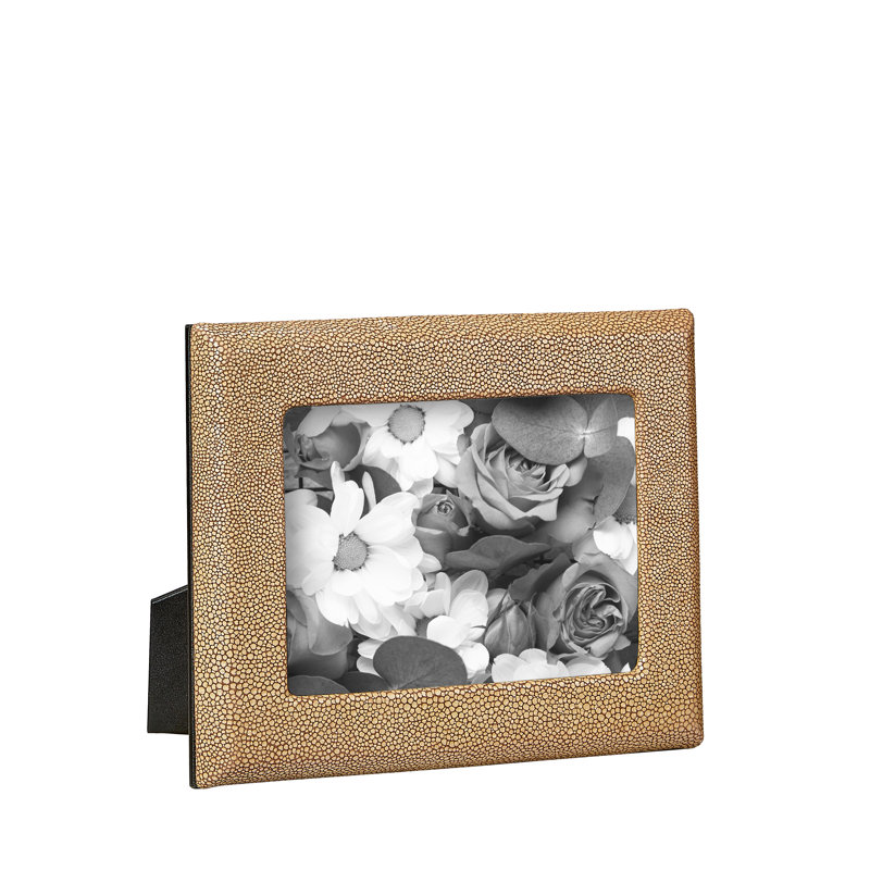 Leather Picture Frame, Stone, 5" W x 7" H