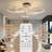 Modern Ceiling Light Fixture,Gold Dimmable Led Ceiling Light With Remote Control For Living Room,5 Rings Flush Mount Ceiling Lamp For Living Room Bedroom Kitchen Lighting Fixtures Ceiling
