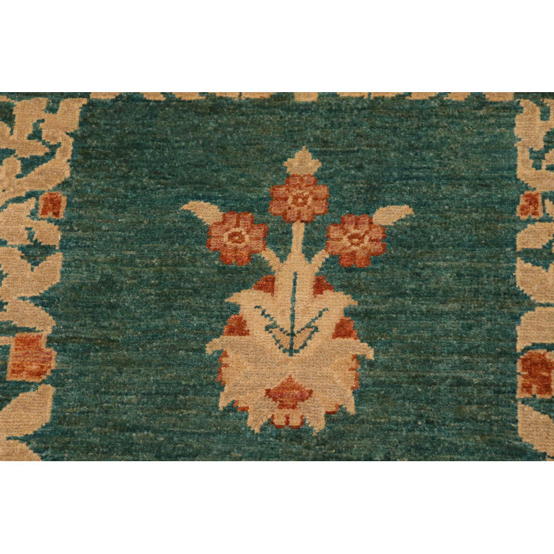 Tapis unique brun clair / vert 9 pi 11 po x 13 pi 6 po Drake par Arshs Fine Rugs
