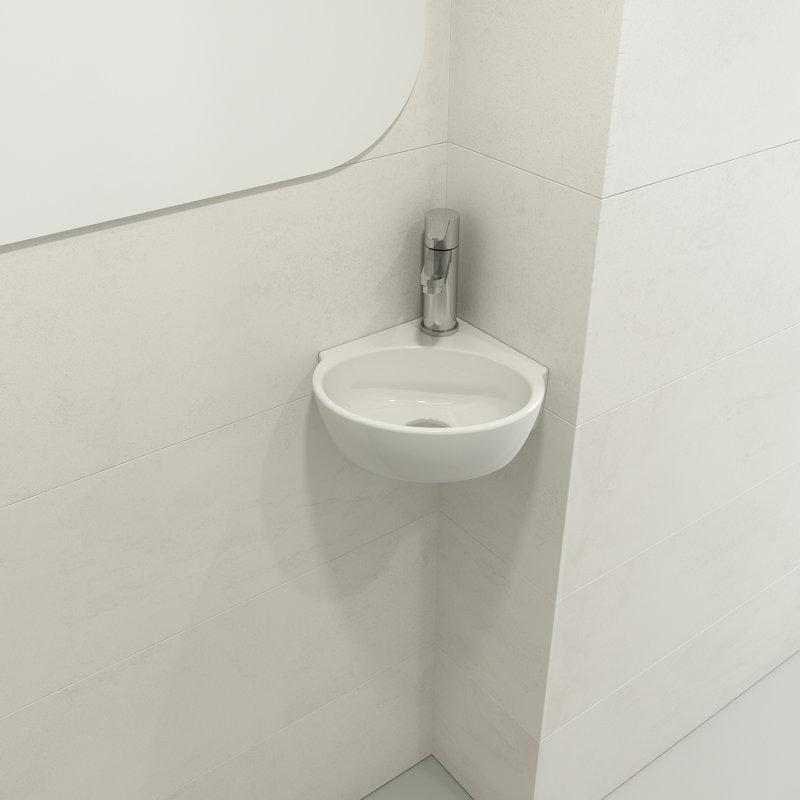 BOCCHI Milano Bathroom Sink, White