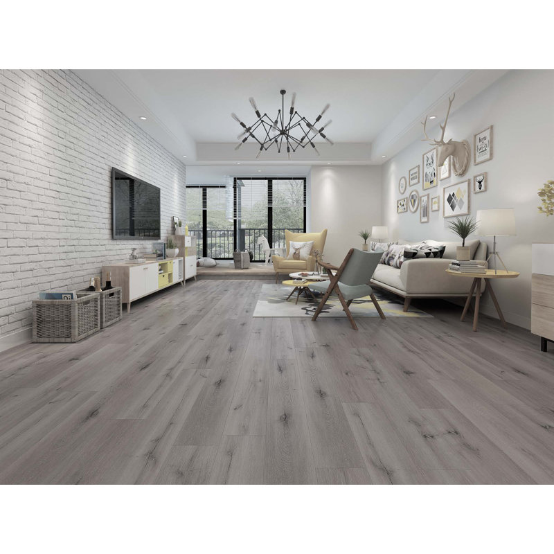 Versa SPC Collection - Grey Horizon 7” x 48” Waterproof Luxury Vinyl Plank, Gray Horizon