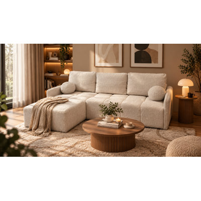 DELI 4 Seater Fabric Sofa Bed