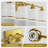 Gold Bathroom Vanity Light Fixture With Milky White Glass Shade, 4-Light Wall Sconce For Modern Bathroom Mirror Lighting, E26 Base Compatible-1711487723-1711487720-1711487719