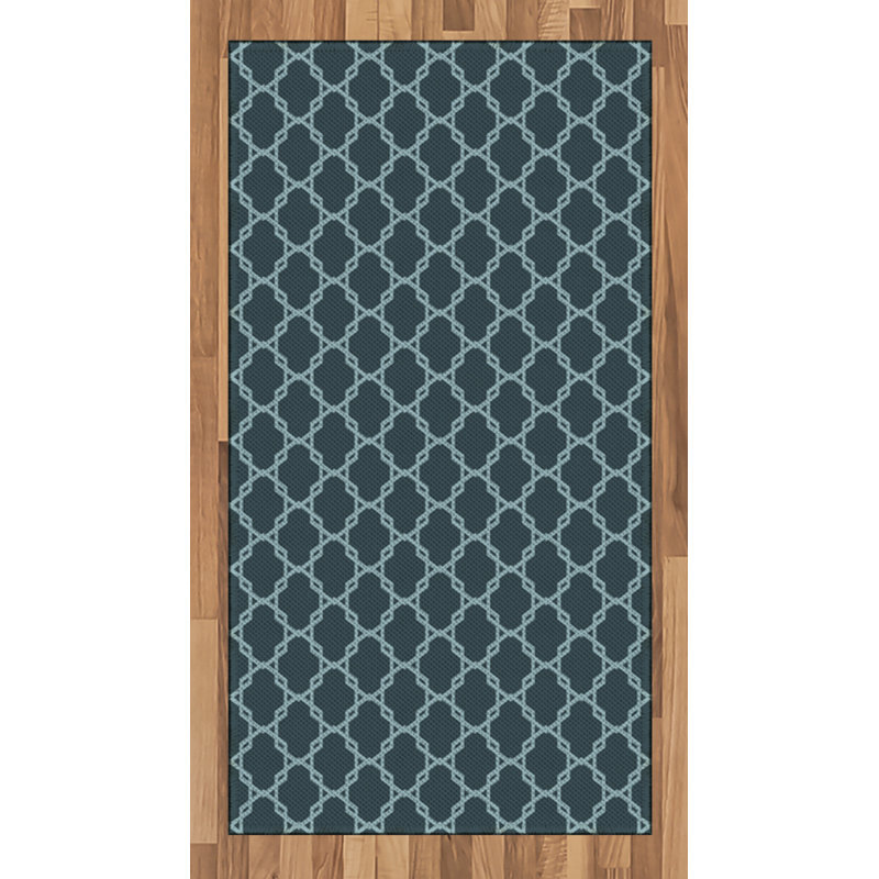 Quatrefoil High Density Long Fiber Poly Threads Decorative Area Rug Carpet, Rectangle 2'7" x 5'