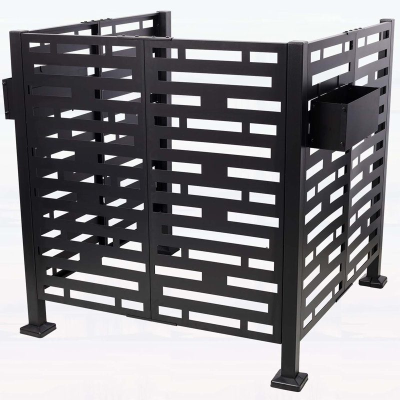 Écran d'intimité élégant en métal pour l'extérieur, idéal pour le patio et le jardin, H 45 po x l 42,3 po x P 42,3 po