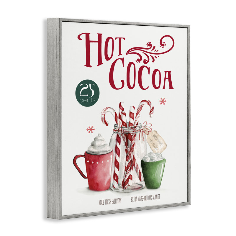 Art rétro, giclée hivernale au chocolat chaud par Carol Robinson, H 30 po x l 24 po, Estampe numérique Farmhouse