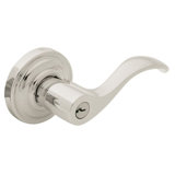 Wave Keyed (Entry) Door Lever with Rosette