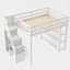 Lit mezzanine avec garde-robe intégré et tablettes-794185976