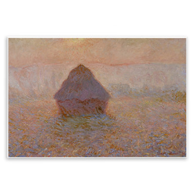 Classical Monet Grainstack Wall Plaque Art by one1000paintings