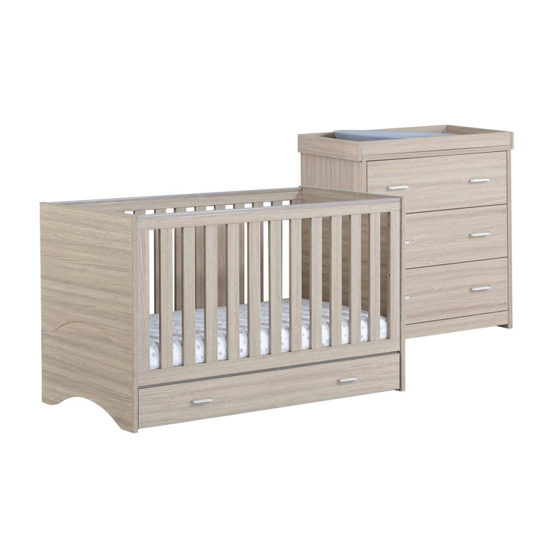 Veni 2 Piece Room Set with Drawer, Oak