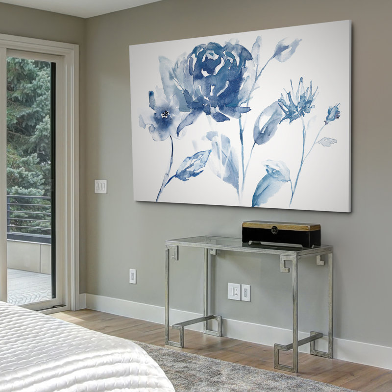" Translucent Blues I ", 24" H x 36" W x 1.5" D
