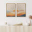 «Sun and Moon Western Desert Sunrise Mid Century Modern», reproduction d'art sur toile 2 pièces-91068960-91068959