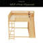 Lit mezzanine avec tête de lit tapissier et tablettes de rangement, complet avec échelle et glissade-1577770517-1577770523